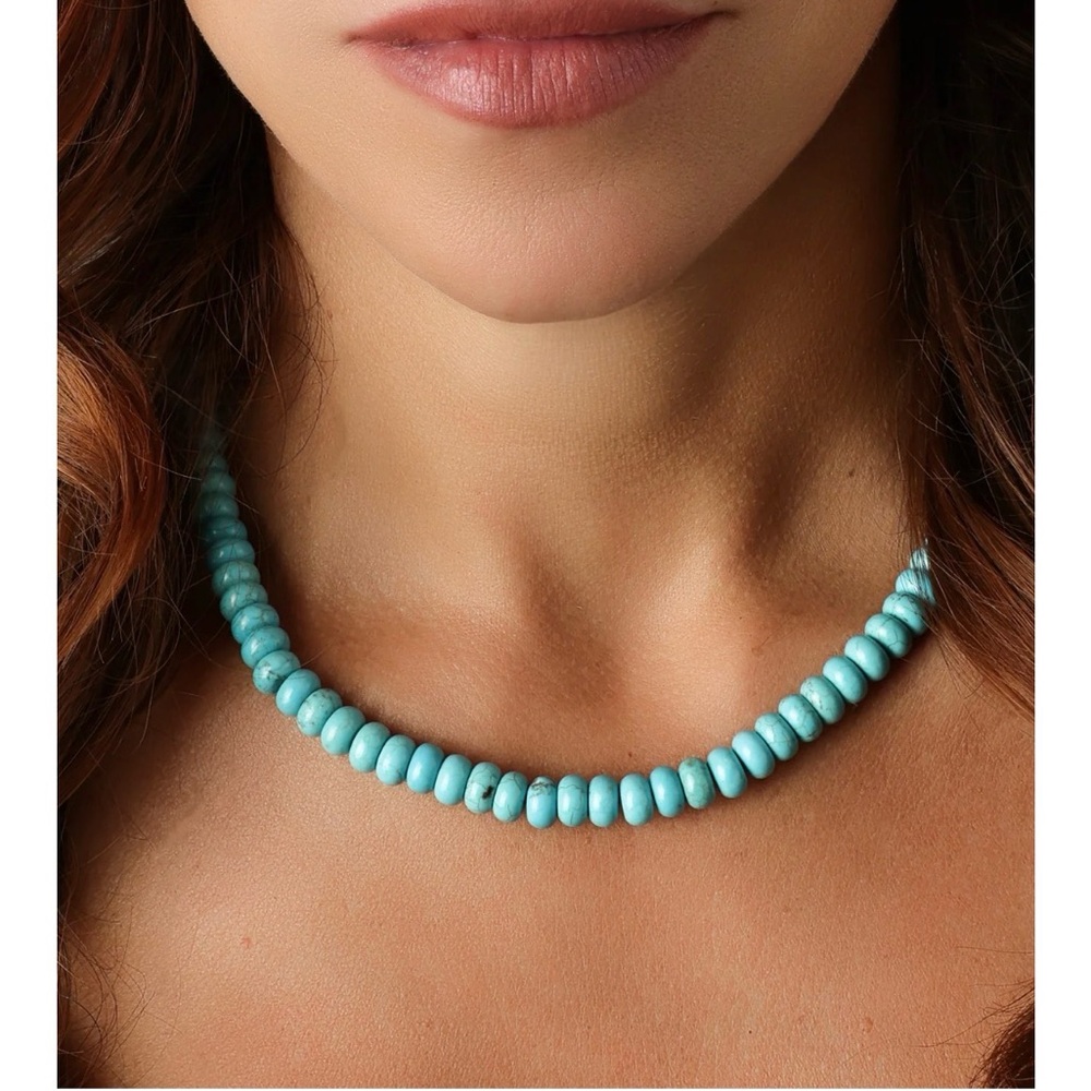 Bombshell Beads Turquoise Beaded Necklace - Picture 5 of 6